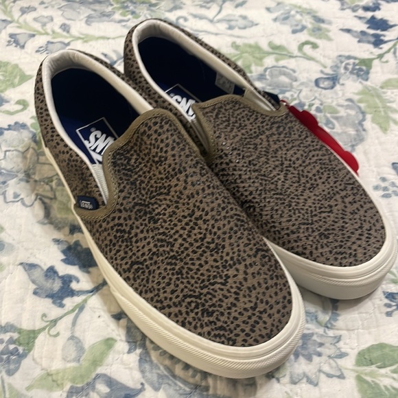 Vans- Women’s Brown/Black Slip On Vans Size 7.5 - Picture 6 of 7